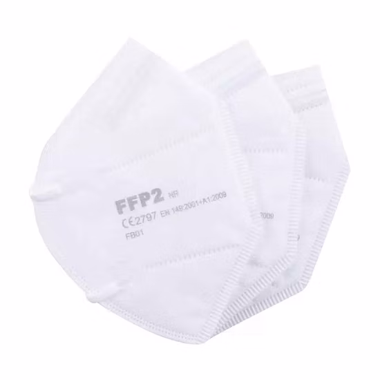 5 plis jetables 95 % à 99 % haute filtration contour d'oreille/boucle de tête non tissé FFP2 KN95 N95 visage de protection chirurgical médical/masque facial