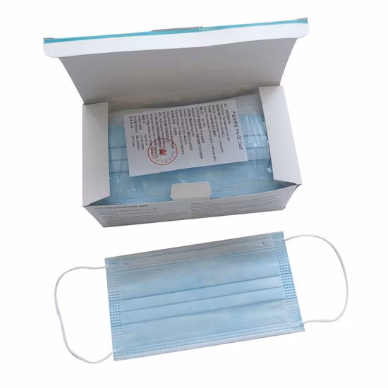 Fr14683 Type Iir 3 plis jetables chirurgicaux non tissés sanitaires plissés personnalisé chirurgien dentaire procédure médicale faciale Masque de protection de la bouche pour l'hôpital