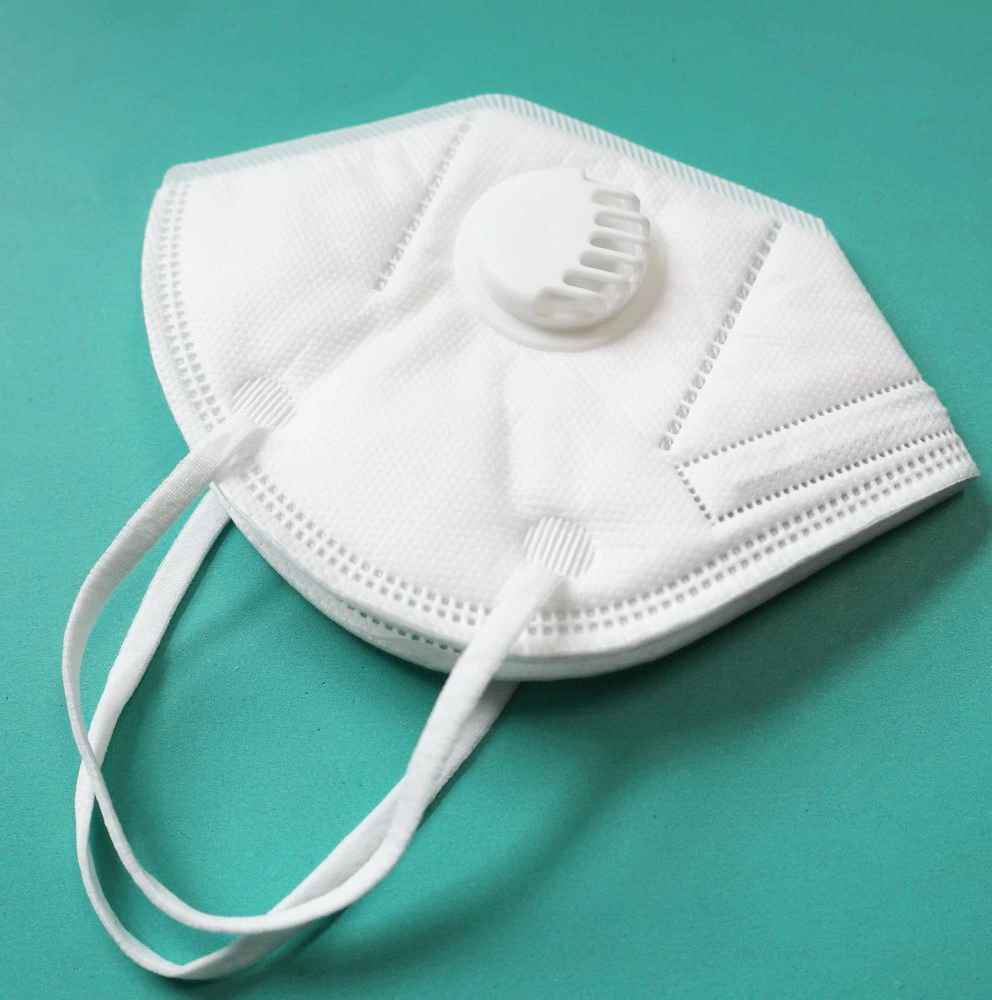 Personal Protection Particulate N95 Mask White Kn95 Protective Face Mask with Breathing Valve Earloops