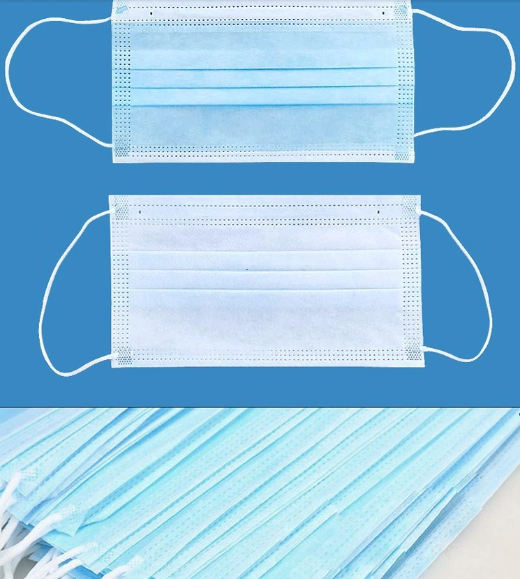 Wholesale Blue Surgical Medical Procedure 3 Ply Earloop Safety Face N95 Disposable Ffp2 Mask