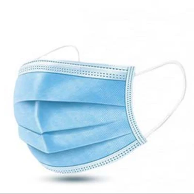 Masques jetables bleus à trois couches, en tissu soufflé par fusion, protection du travail, masques non tissés