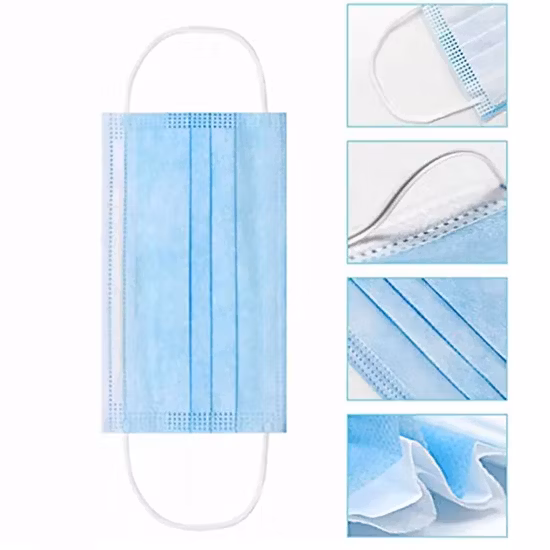 FDA/CE SGS Norme ISO Masque protecteur chirurgical jetable Polyproptlene Non-Woven 3ply