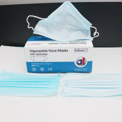 Masque dentaire jetable à 3 plis Masque facial bleu pour l'anti-virus