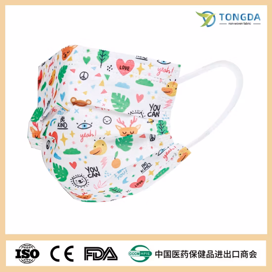 Masque facial jetable Respirateurs médicaux Bouclier Masques pour enfants Transparent Kid Kf94 Masque facial en forme de poisson